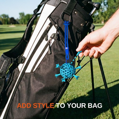 Full Choice Plastic Golf Tees 50 Pack(3-1/4''), Include 1 Golf Tee Holder, Stylish Golf Accessory & Stress Relief Fidget Ball, for Golfers