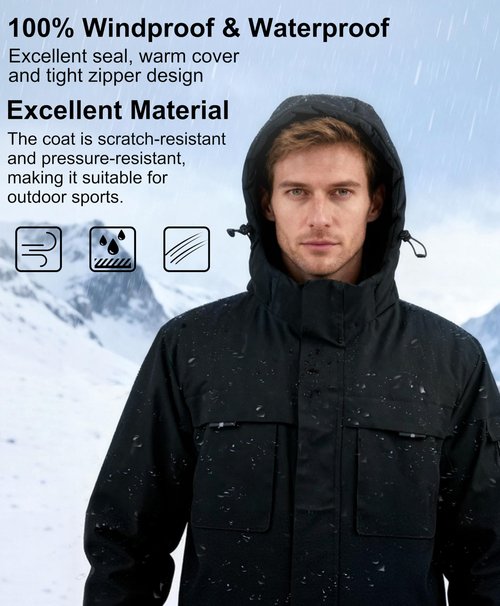 FERIZALA Heated Jackets for Men Women - Rechargeable Men's Soft Shell Winter Heating Jacket for Winter Outdoor Use