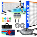 Pickleball Net for Driveway, Portable Pickleball Net Set with Paddles, Water Bags,Portable Outdoor Pickleballs, Mini Pickleball Net, Carry Bag,10FT PickleBalls Net Weather Resistant Steady Metal Frame