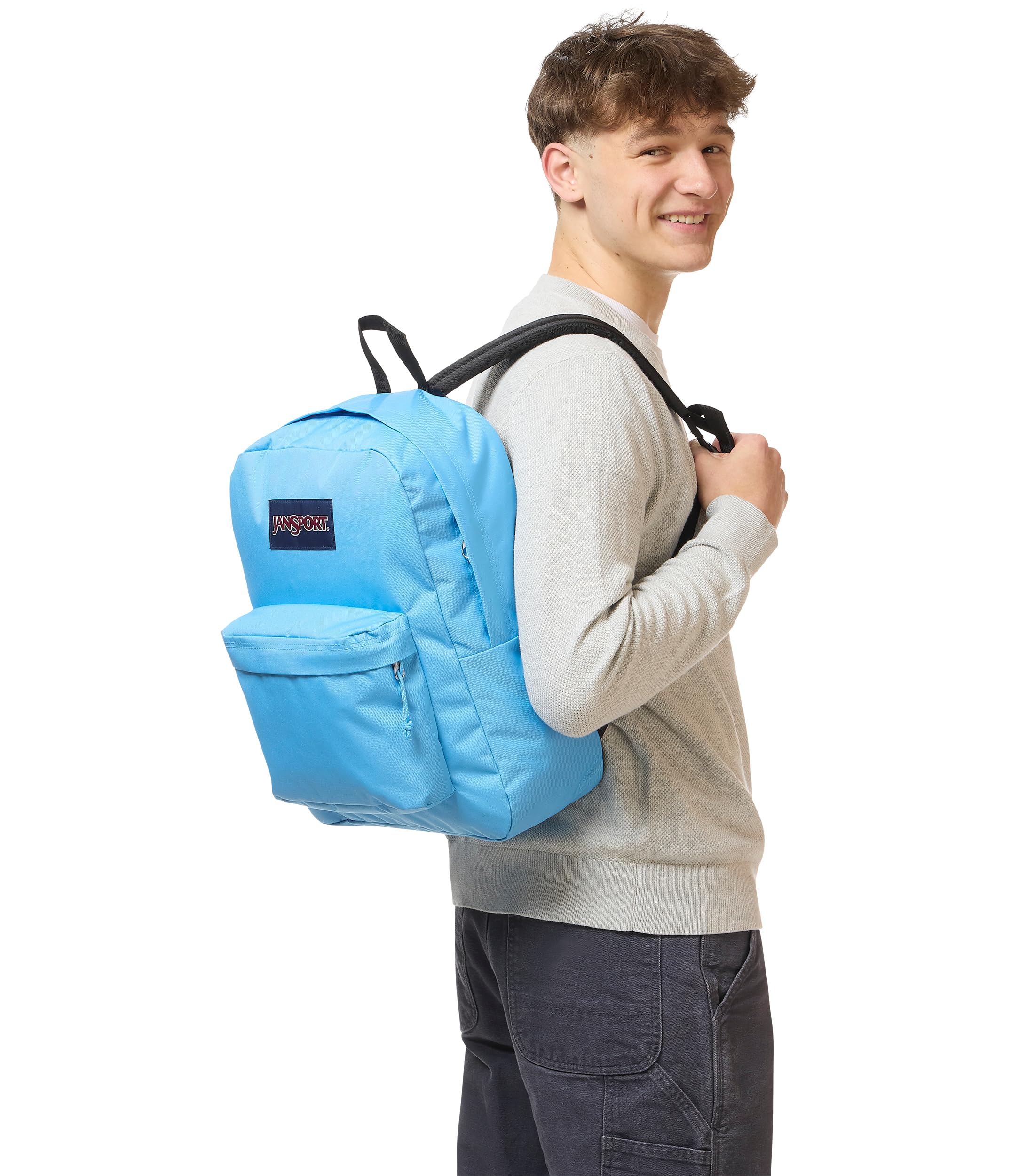 JanSport SuperBreak One Backpack - Durable, Lightweight Bag with 1 Main Compartment, Front Utility Pocket with Built-in Organizer, Premium Backpack, Electric Azul