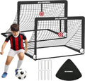 BaseGoal Soccer Goals - Portable 4x3ft Pop-Up Soccer Nets for Kids | Set of 2 with Accessories