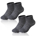 2 Pairs Alpaca Wool Ankle Socks - Dark Gray