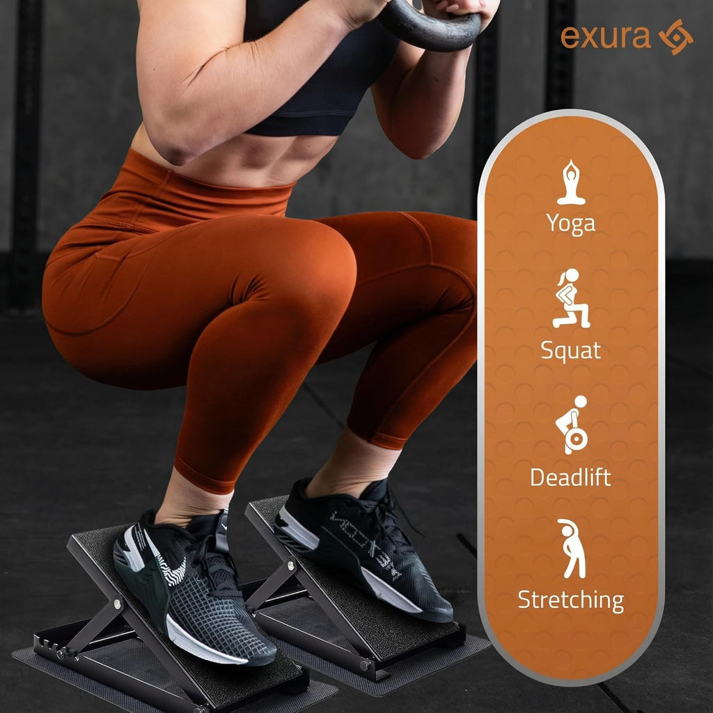 Slant Boards Adjustable - Wide Metal Slant Ramps for ATG Training & Physical Therapy | Incline Calf Stretching Equipment