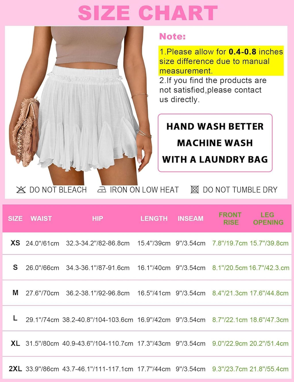 Skiennix Women's Boho Flowing Shorts - High Waist Ruffle Skorts with Pockets | Trendy Summer Style
