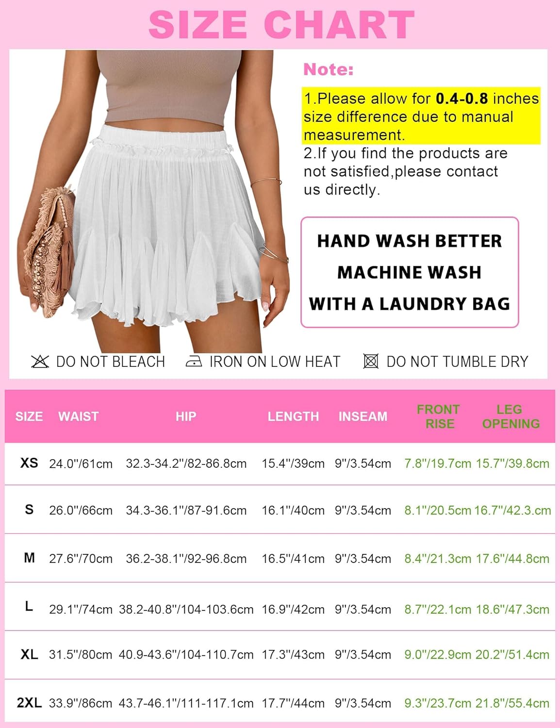 Skiennix Women's Flowy Shorts - Casual High Waist Boho Skorts with Pockets | Trendy Summer Style