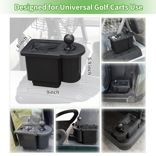 10L0L Universal Golf Ball Washer and Club Head Cleaner for EZGO Club Car Yamaha, Stay at the Top of Your Golf Game with the Convenient-Black