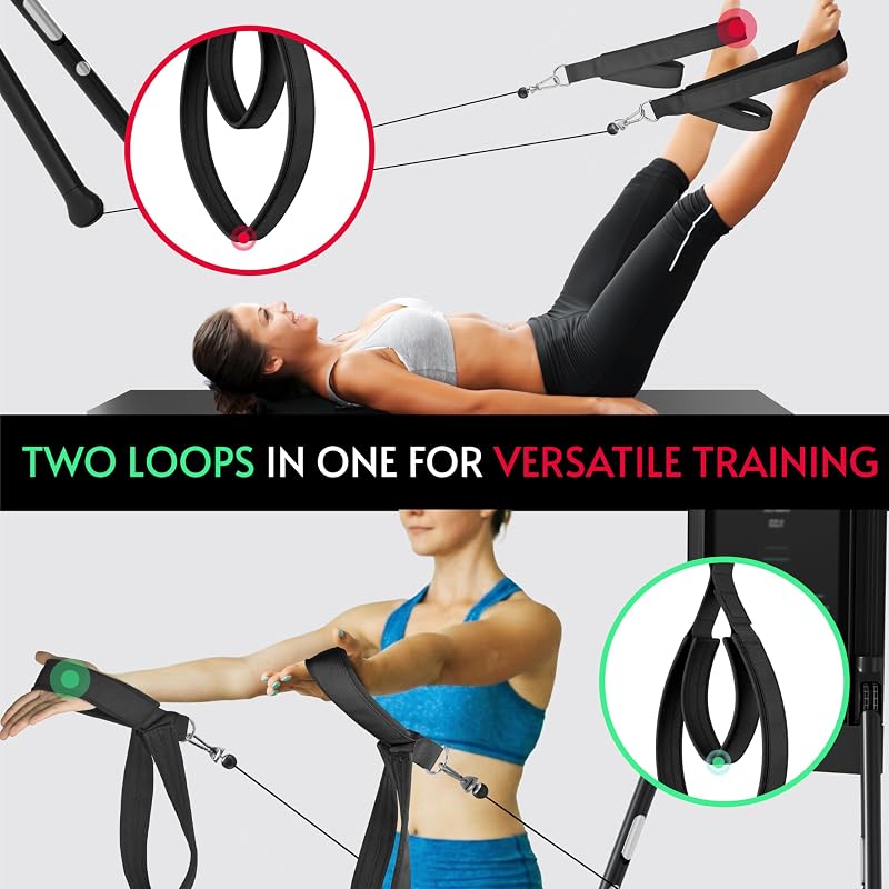 Pilates Reformers Loops (2 Pack) with Soft Dual-Loop Straps for Tonal Machine