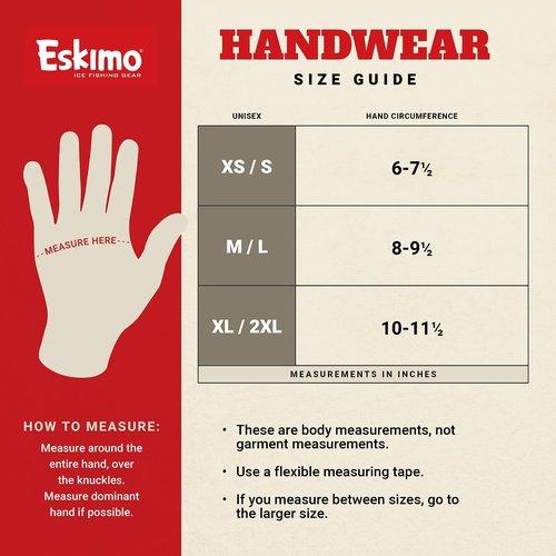 Eskimo 41592 Keeper™ Glove with Liner Glove, Gloves, Unisex, Black Ice, X-Small/Small