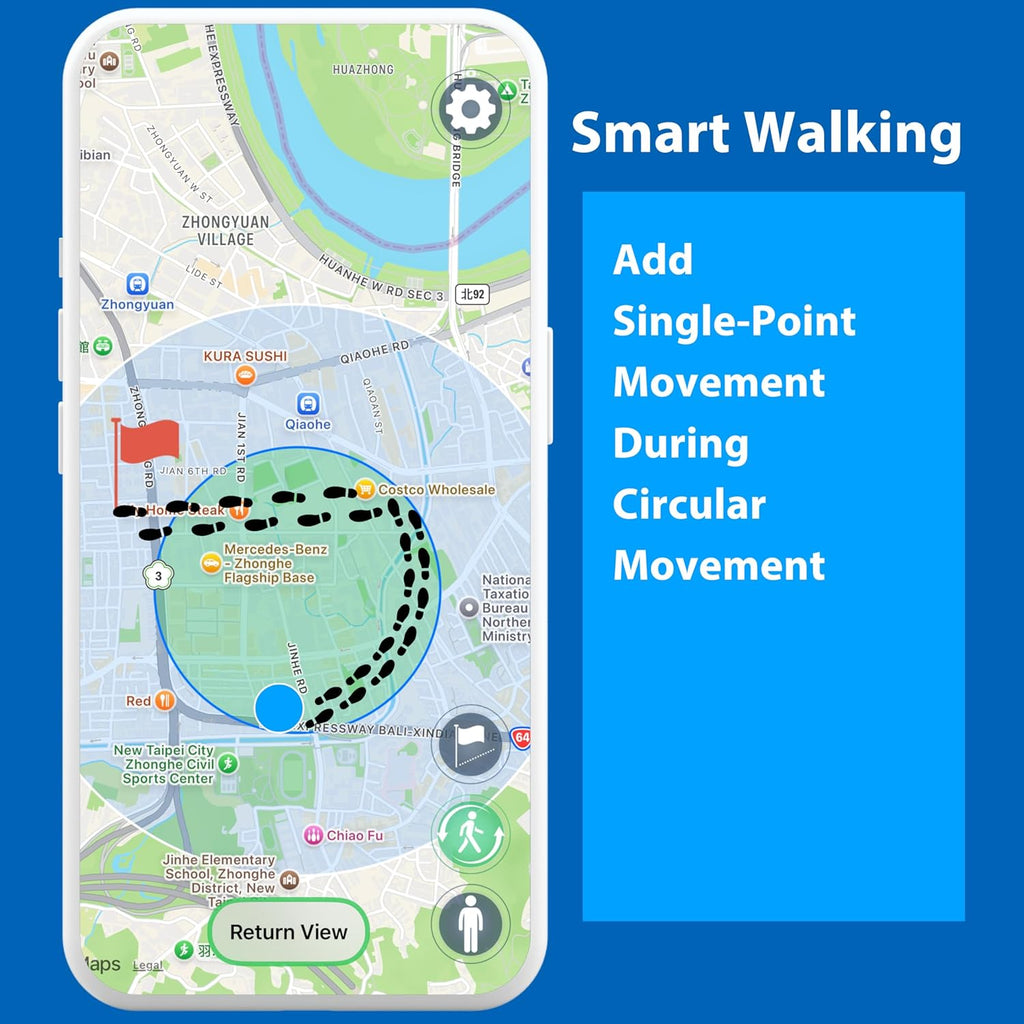 Rocket Balloon Auto Walking Device - Smart iOS Auto Catch & Item Collection | Route Continuation & Cooldown Protection