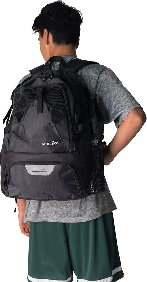 Athletico Soccer Backpack - Versatile Bag for Soccer, Basketball & Football | Includes Cleat & Ball Holder
