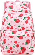 BTOOP Kids Backpack - Strawberry Cherry Design for Preschool Girls | 15-Inch Toddler School Bag (Ages 3-8)