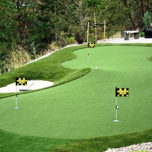 2BUT Standard Tobacco Road Golf Club Pin Flag Practic Putting Green Golf Flag For Backyard Garden Double-Sewn 600D Nylon Miniature Pin Flag Regulation Tube Flag(8"x6")