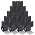 24 Pieces Foam Underwrap Tape Sports Prewrap Athletic Tape Foam Pre Wrap for Ankles Wrists Hands and Knees(Black)