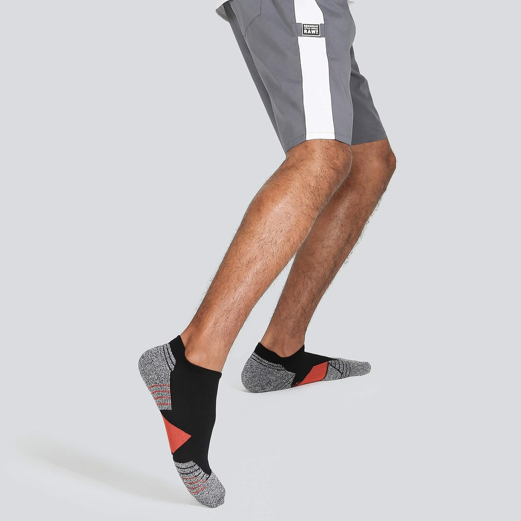 WANDER Men's Athletic Running Socks - 7 Pairs of Thick Cushion Low Cut Ankle Socks | Sizes 6-9, 10-12, 12-14