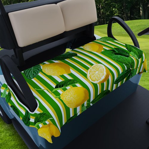ZOCOZY Microfiber Golf Cart Seat Covers 55"x32" - Green Lemon Universal Breathable Golf Cart Seat Blanket, Golf Blanket, Waterproof Golf Cart Seat Towel Fits All 2-Seat Golf Carts