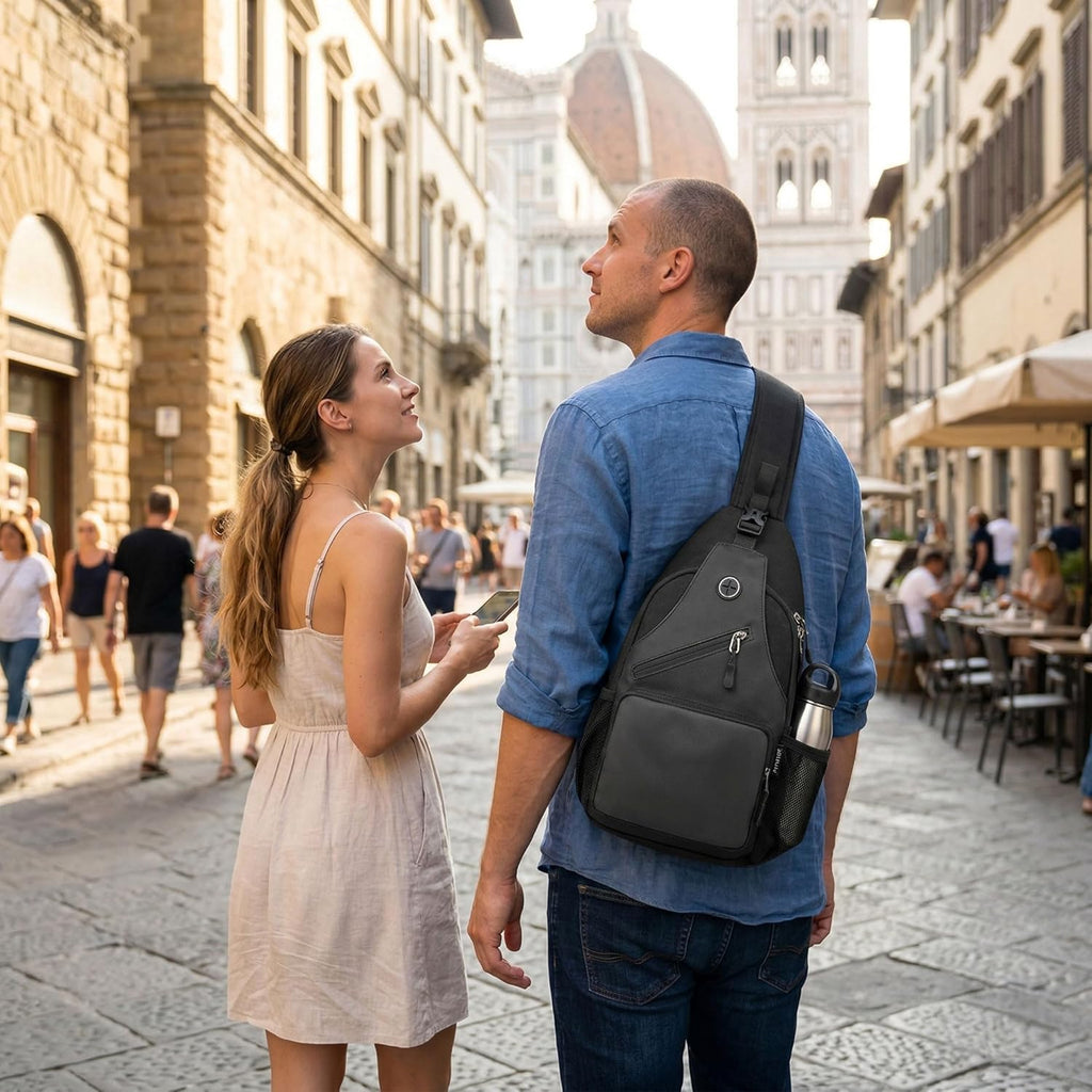 Skiennix Sling Bag for Men - Stylish Crossbody Backpack for Travel | Compact Casual Daypack
