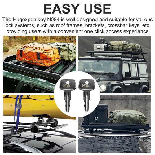Hugexpen N084 Key Replacement for Thule Rack Core, Key Cylinder for Bike Rack Lock, Roof Cargo Lock, Roof Rack Locks, Cross Bars, Towers, Ski Rack Etc