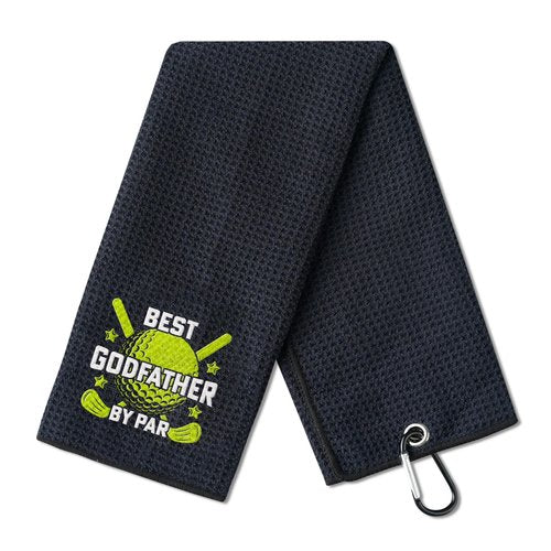 CybGene Godfather Gifts Golf Towel, Golf Gifts for Godfather, 40 x 60cm Microfiber Golf Towel for Golf Bags for Boss Day, Christmas