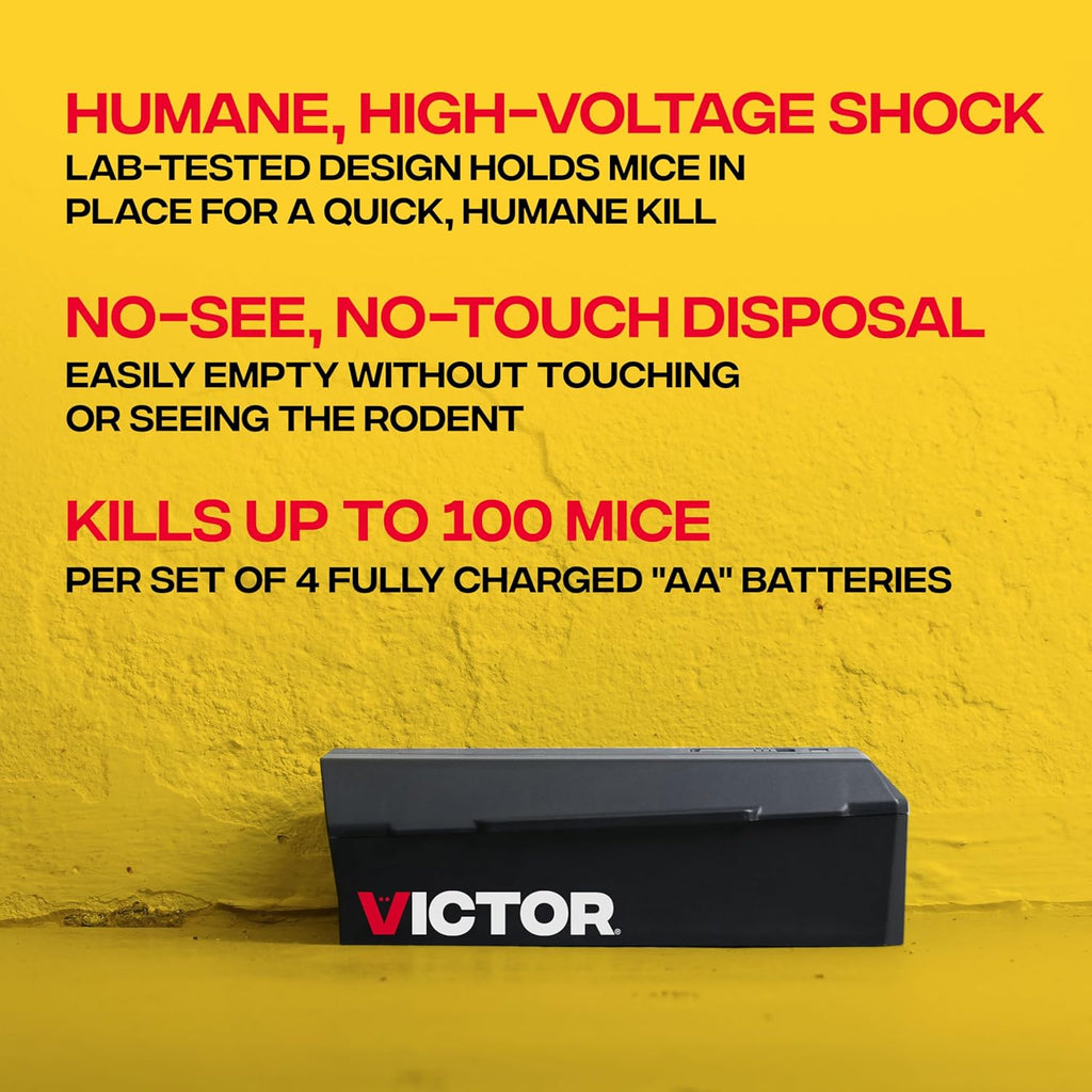 Victor Humane Mouse Traps - No Touch Electric Indoor Traps for Home | Pack of 2 - M250BSR-2