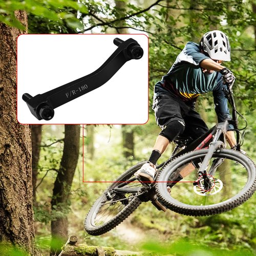 Flylin 2Pcs Bike Disc Brake Mount Adapter, Post Mount Disc Brake Adapter with Screw, F/R180 Mountain Post Mount Brake Rotor Adapter Converter for 180mm Rotor