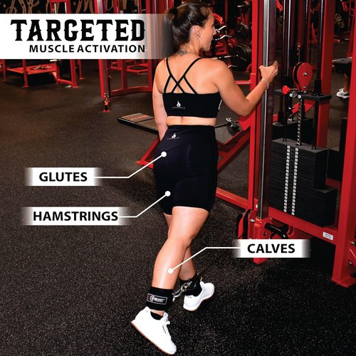 Beastpowergear Padded Ankle Strap - Adjustable for Cable Machines | Ideal for Glutes, Abs & Leg Workouts