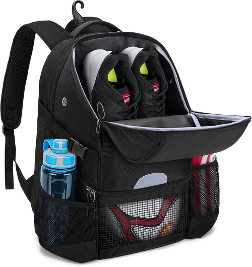 DSLEAF Soccer Backpack - Versatile Basketball Bag with Ball & Shoe Compartment | Ideal for Training