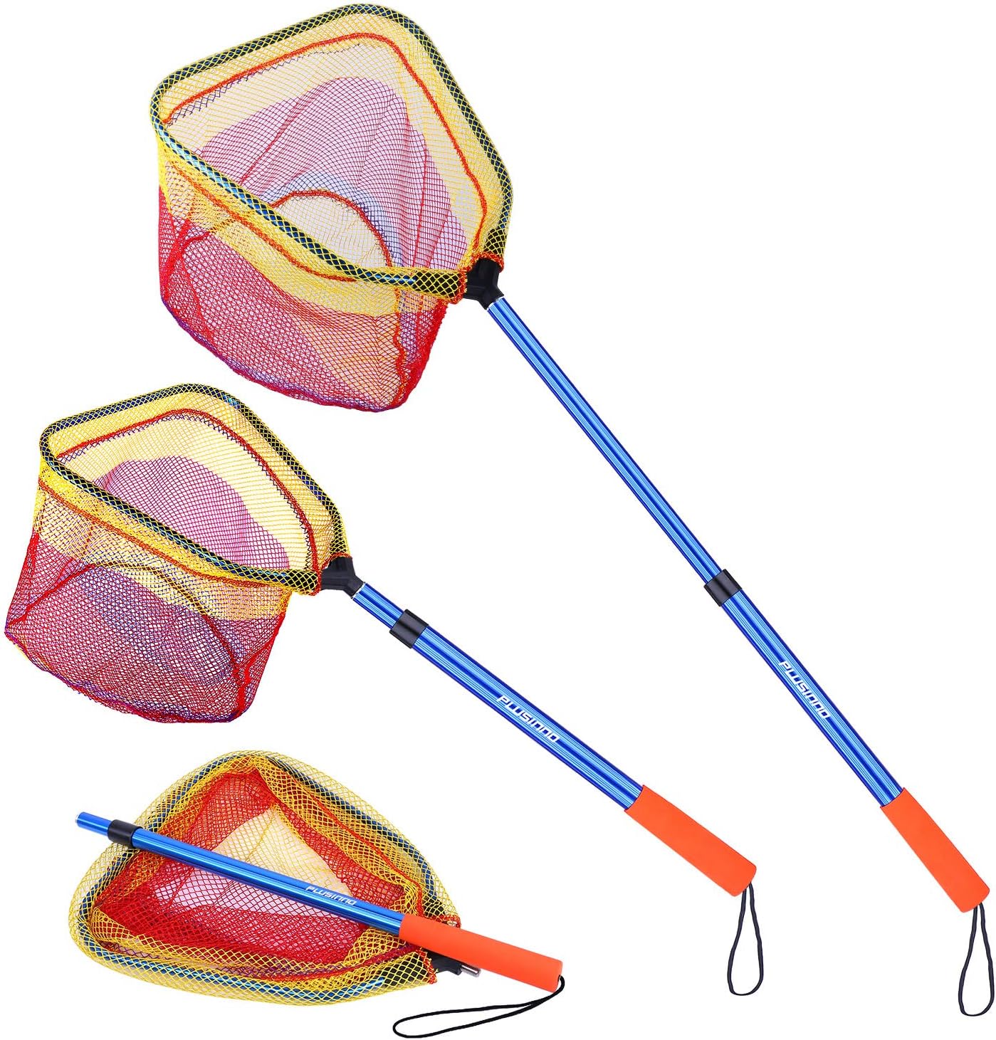 PLUSINNO Kids Fishing Net - Telescopic Lightweight Landing Net with Aluminum Handle | Perfect for Catch and Release