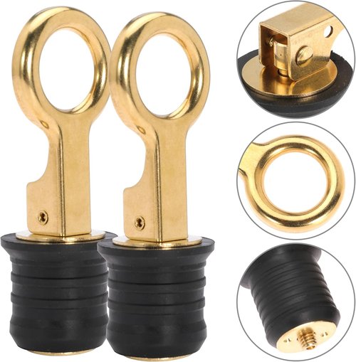 Boat Drain Plug - O-Handle Snap Plug for Easy Installation | Durable Brass & Stainless Steel