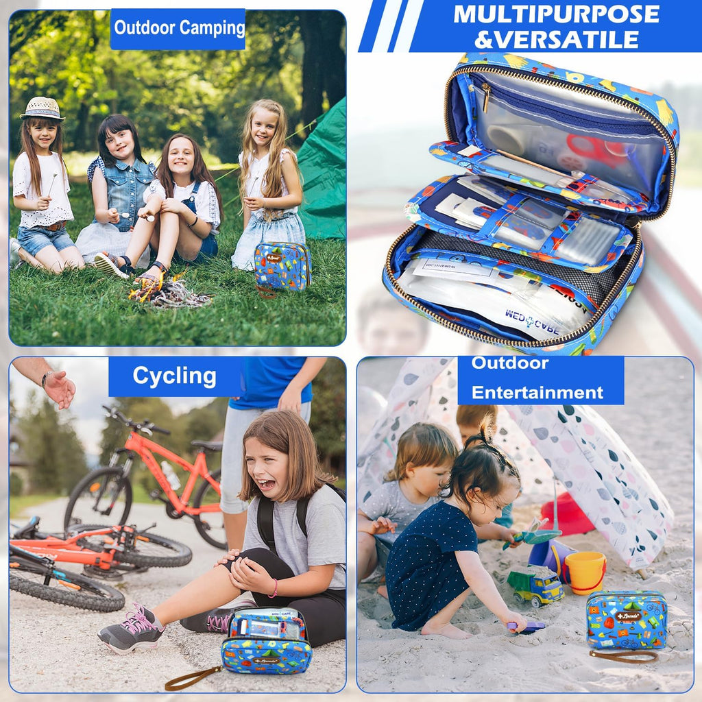 Skiennix Portable Travel First Aid Kit - 143 Pieces All-Purpose Emergency Kit for Home, Car & Outdoor Use
