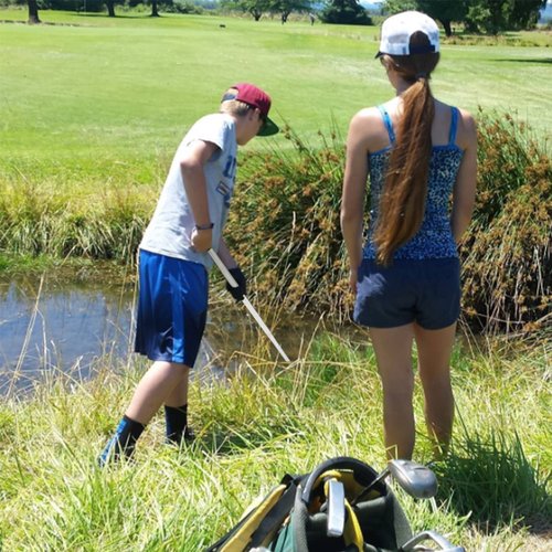 HOW TRUE Stainless Telescopic Extendable Golf Ball Retriever for Water, 18 Foot Maximum Length