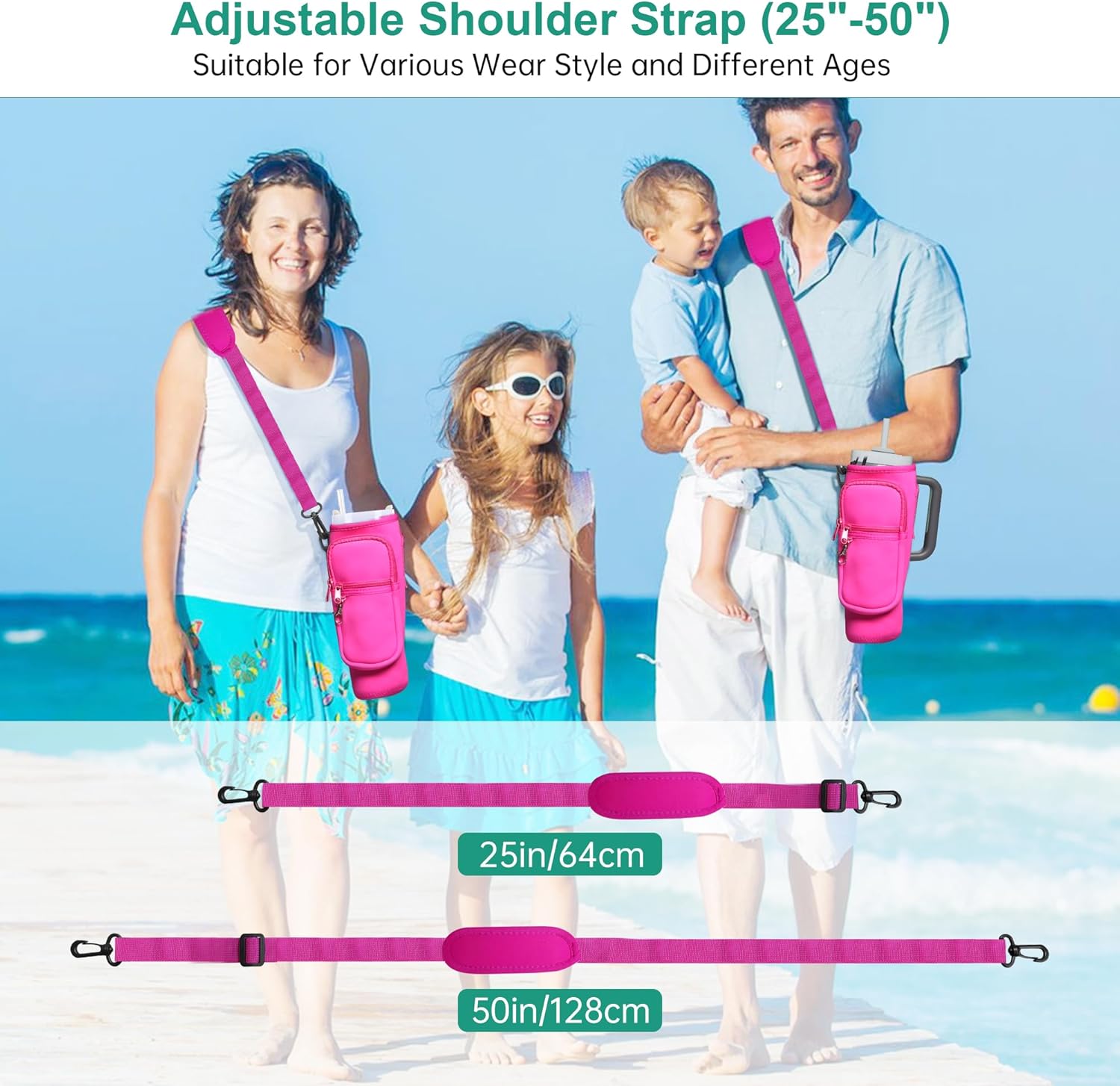 Stanley - Insulated Water Bottle Carrier Bag with Strap & Phone Pocket | Fits 40oz/30oz Tumblers