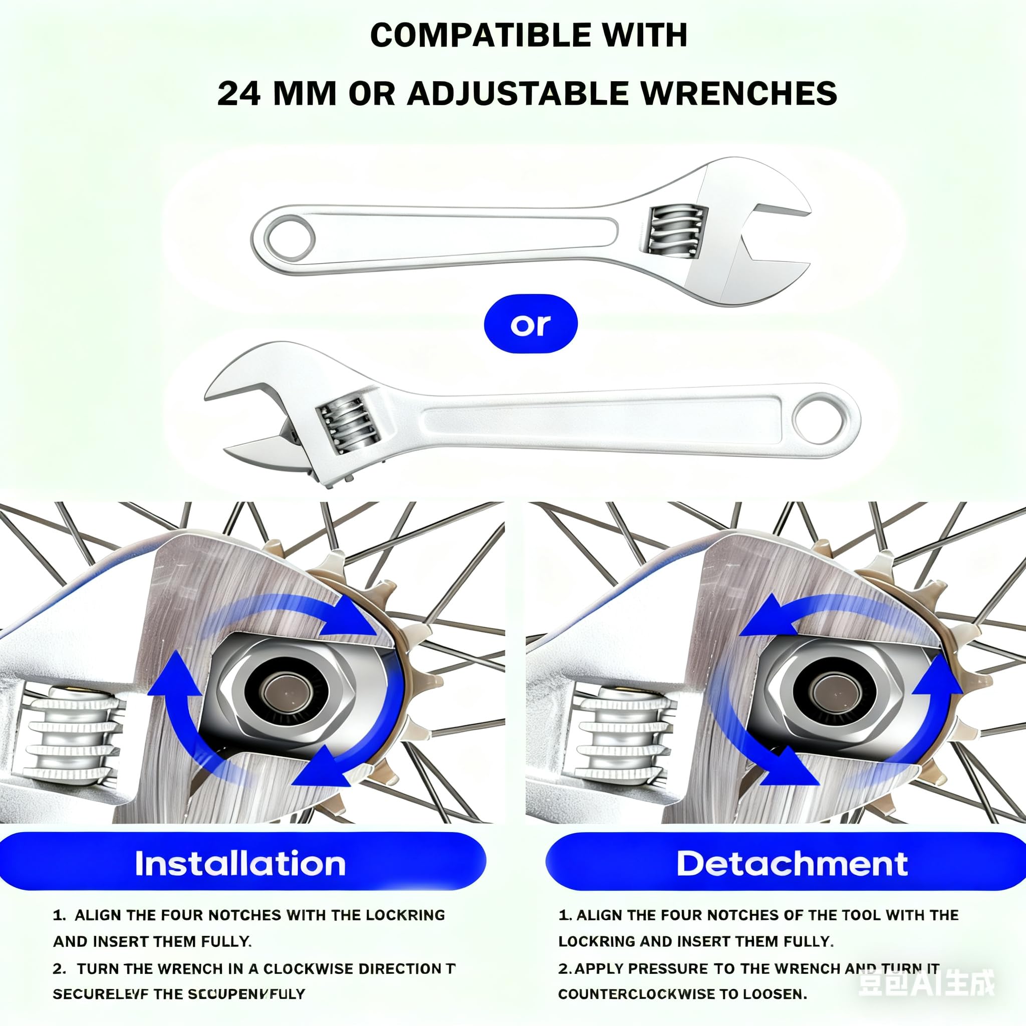 YIMOYIYA Heavy-Duty Single Speed Freewheel Remover Tool for 16T 17T 18T BMX & Fixed Gear Bicycles ，4 Notch Flywheel Removal Plier and Installer