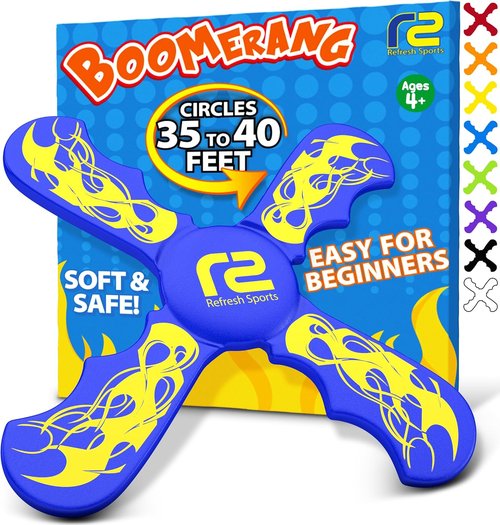 Boomerang Fun | Soft & Easy-To-Use Outdoor Toy for Kids - Perfect Gift for Ages 6-12