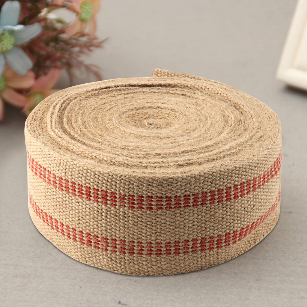 ZOENHOU 22 Yards 3.5 Inch Upholstery Jute Webbing, Wide Craft Jute Webbing Tape, Natural Chair Webbings for Outdoor Furniture, DIY Projects, Rustic Decorations