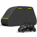 SAPUBK 4 Seat Golf Cart Cover Replace for Chrysler/Polaris GEM E4 Neighborhood Electric Vehicle with Side Zipper Door for Outdoor Rain Snow Dust Protection