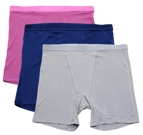 Fruit of the Loom Womens Boxer Briefs, 3 Pack Comfort Supreme Womens Underwear Boxer Briefs, Soft Ribbed Stretch, Multicolored, 7