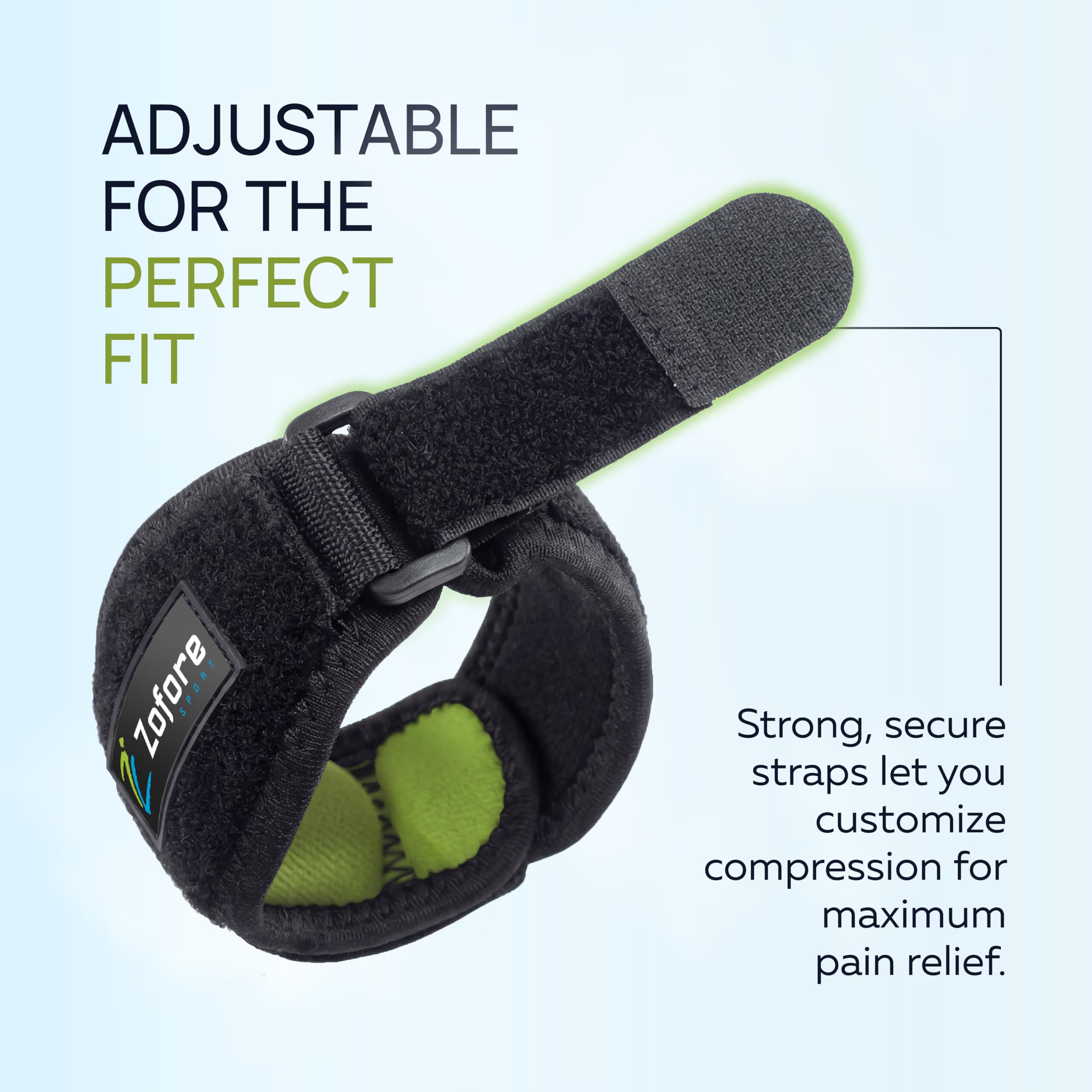 Tennis Elbow Brace With Compression Pad (2-Count) - Effective Pain Relief for Tennis & Golfer’s Elbow for Men & Women