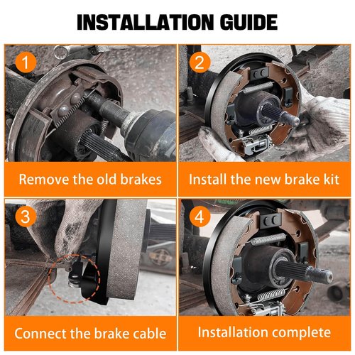 Club Car Brake Assembly with Driver and Passenger Side Rear Brake Cluster Fits Club Car DS & Precedent 1995-UP and Tempo 2018-up Golf Cart, Durable Club Car Brakes OEM Replacement 101823301/103380202