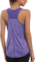 Aeuui Women's Racerback Workout Tank Tops - Mesh Yoga Shirts for Athletic Performance | Sleeveless Gym Wear