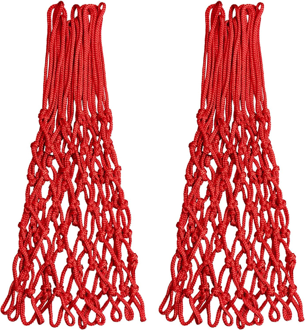 Sanung Basketball Net Replacement - Heavy Duty Anti-Whip Design | 12 Loops, Standard Size, Red