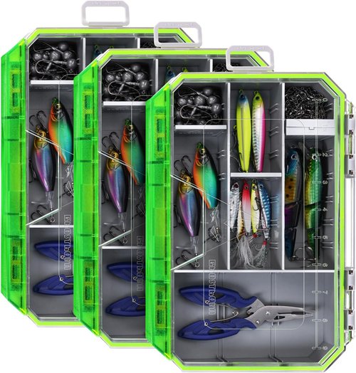 Ghosthorn Fishing Tackle Box - Waterproof Organizer with Removable Dividers | 3600 & 3700 Size