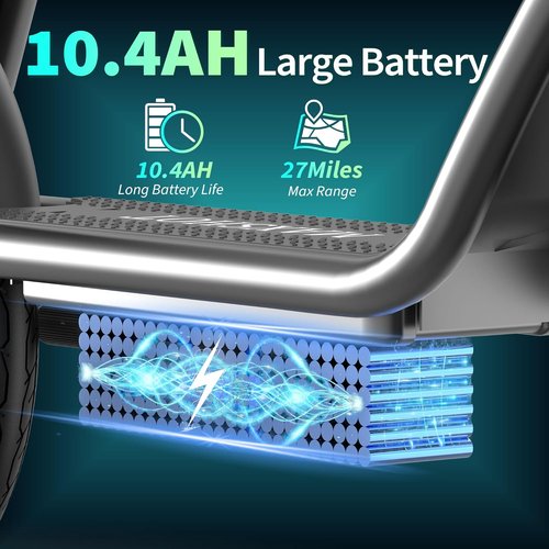 MAXSHOT Electric Scooter for Adults - High-Speed 350W/500W Motor, 21-28 Miles Range, Dual Suspension, Folding Design