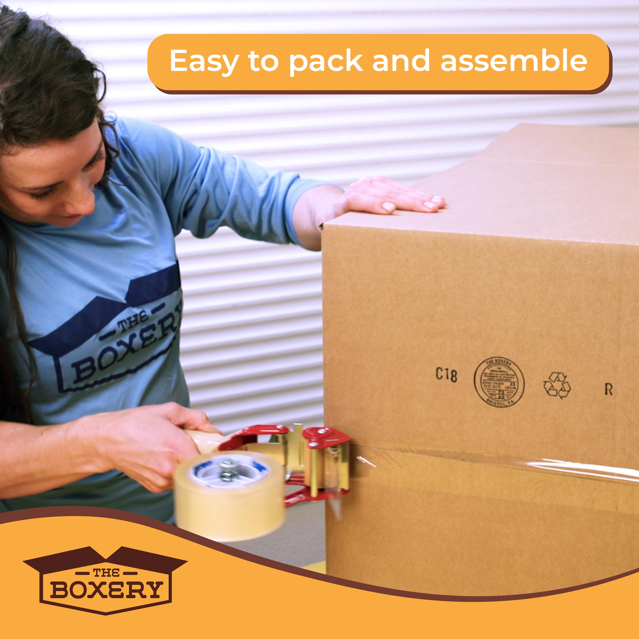 The Boxery 9"x6"x5" Brown/Kraft Corrugated Cardboard Shipping Boxes 25-Pack | Mailing, Packing, Moving & Storage for Business/Home – Durable - Eco-Friendly, Recyclable - Made in the USA