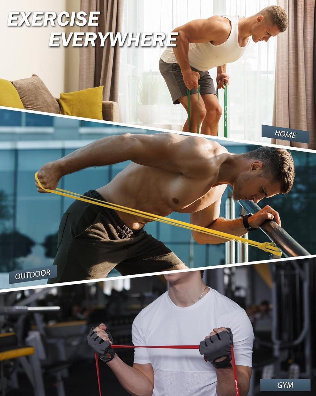 Skiennix Resistance Bands - 5-Level Elastic Pull-Up Assistance Set for Home Workouts & Fitness Training