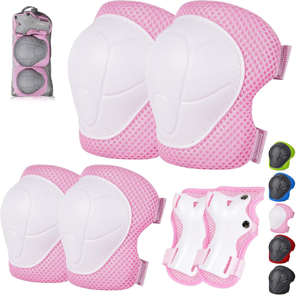 Skiennix Kids Protective Gear Set - Knee Pads, Elbow Pads & Wrist Guards | 3-14 Years, Ideal for Skateboarding, Skiing & Cycling