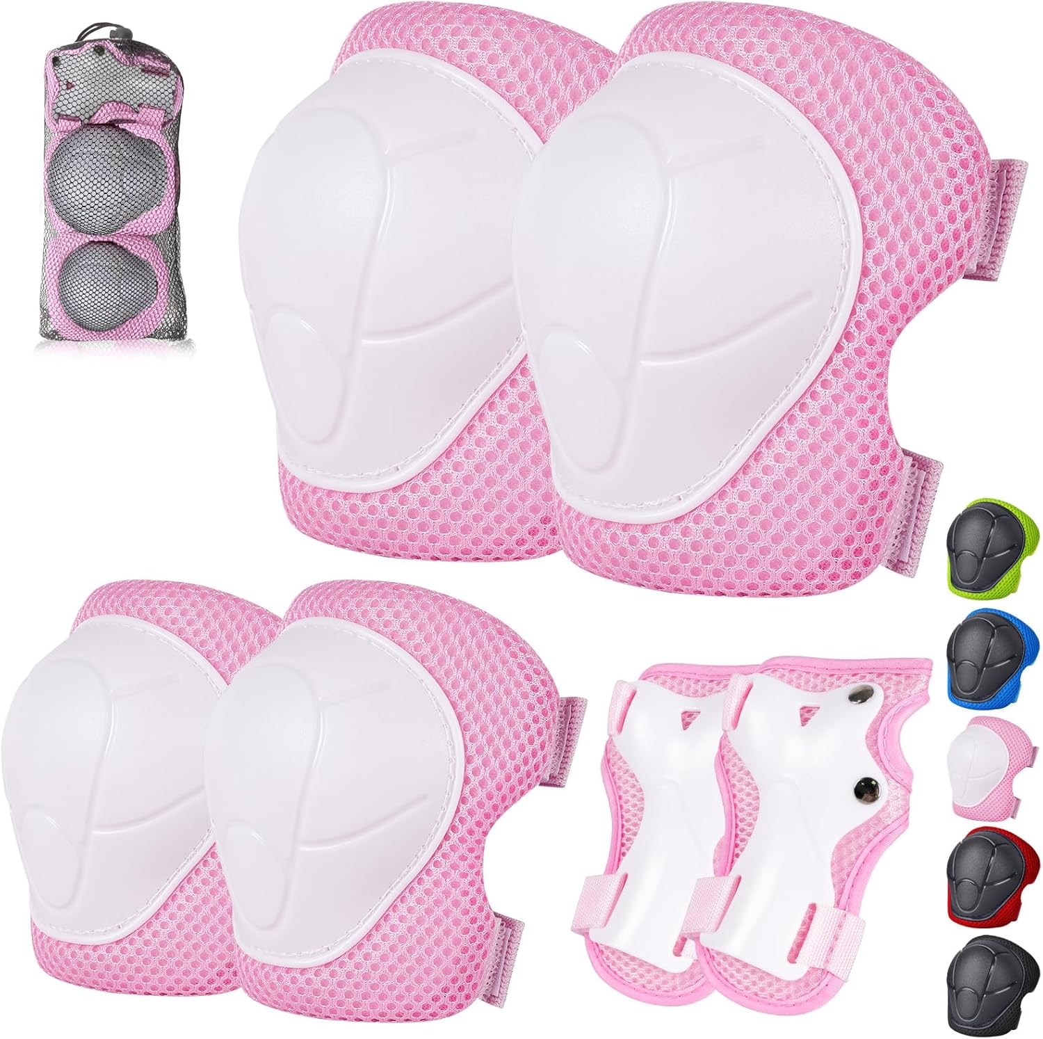 Skiennix Kids Protective Gear Set - Knee Pads, Elbow Pads & Wrist Guards | 3-14 Years, Ideal for Skateboarding, Skiing & Cycling