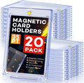 Skiennix Magnetic Card Holders - 20ct U-V Protection Hard Plastic Cases for Trading Cards | Display Sports & Game Cards