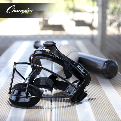 Champion Sports Steel Softball Face Guard - Durable Protection for Safe Play | Adjustable Fit