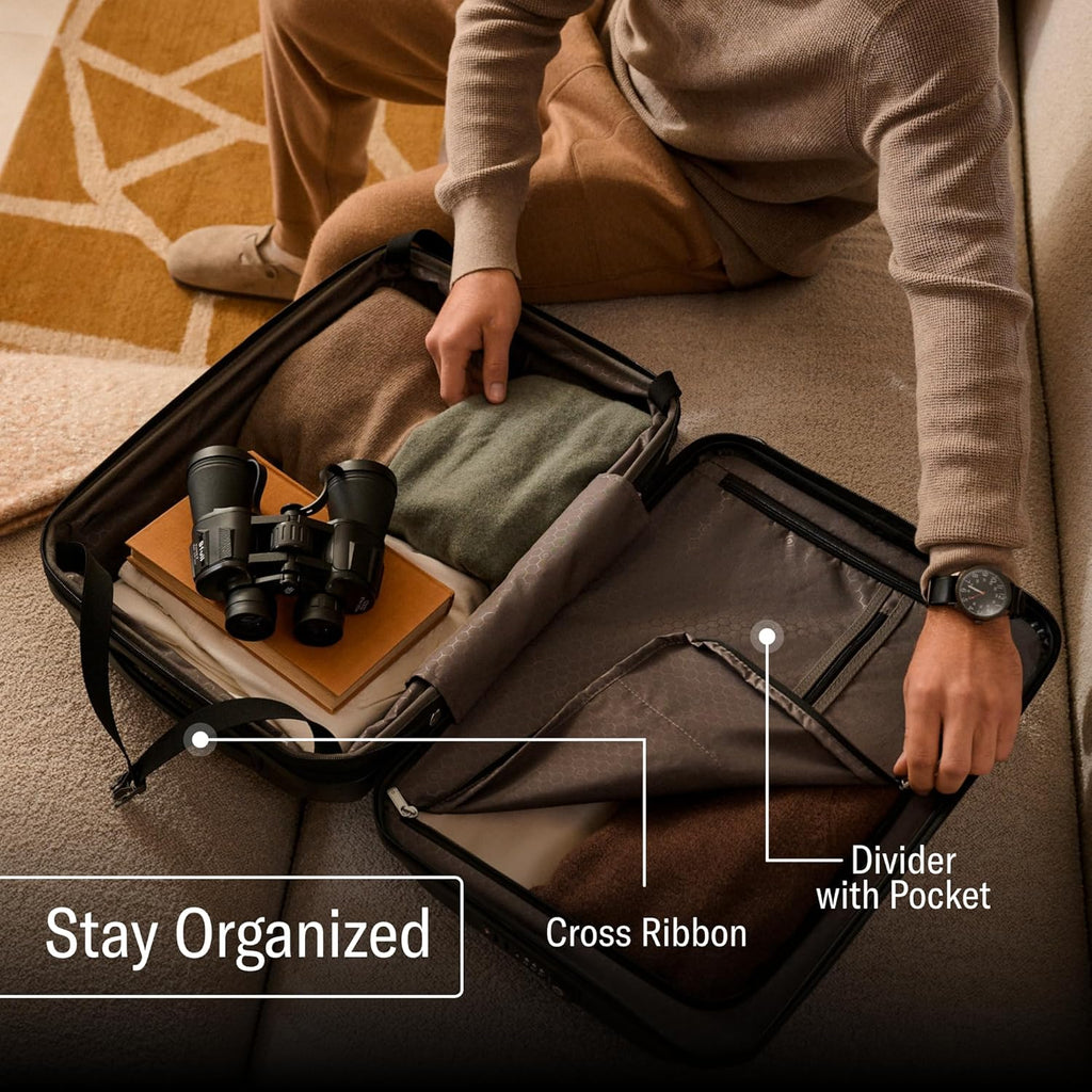 Samsonite Freeform Hardside Carry-On Luggage - TSA-Approved Expandable Suitcase with Spinner Wheels - Black