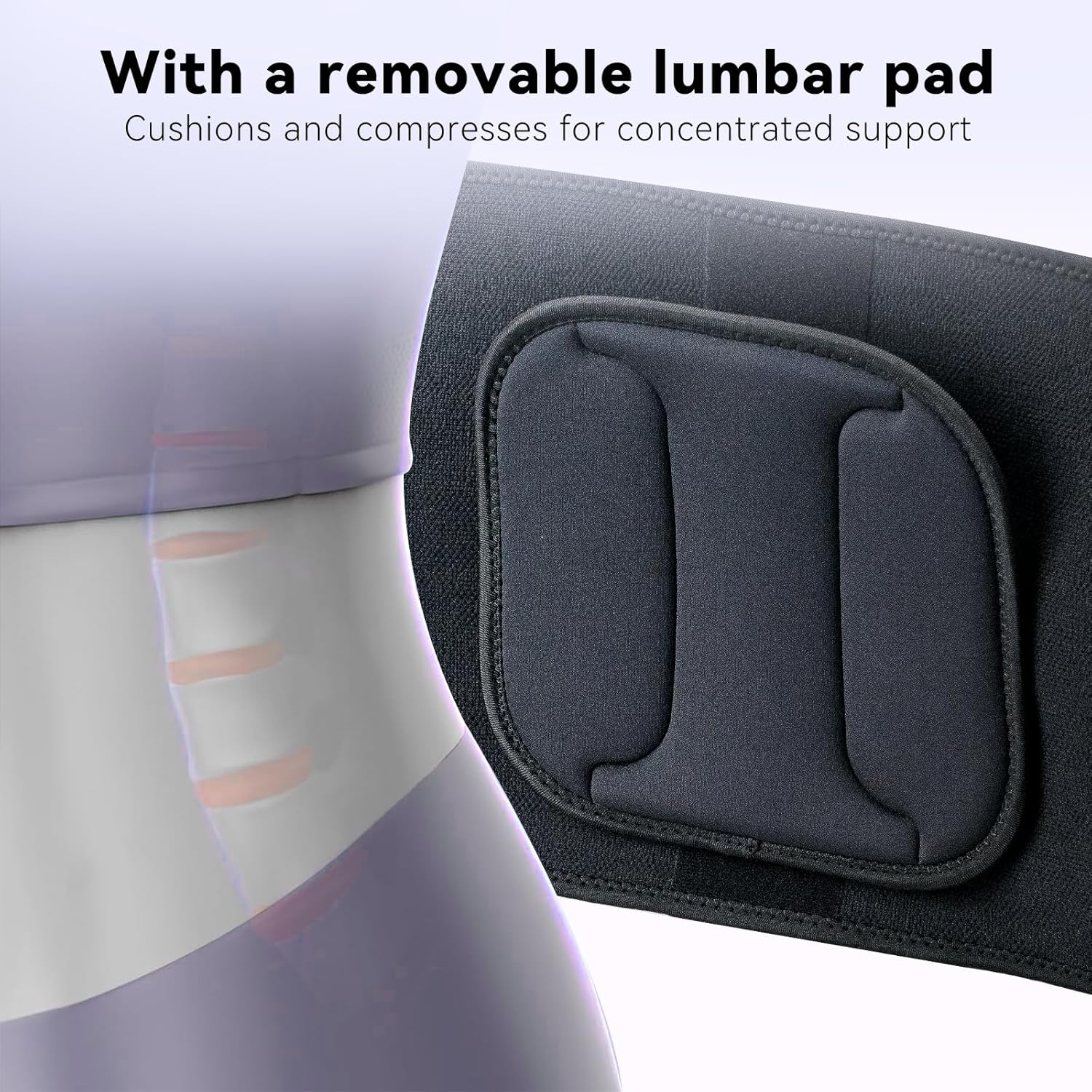 Skiennix Back Brace for Lower Back Pain Relief - Breathable Support Belt with Lumbar Pad & 7 Stays | Size M